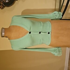 Cardigan green self portrait sz small worn once